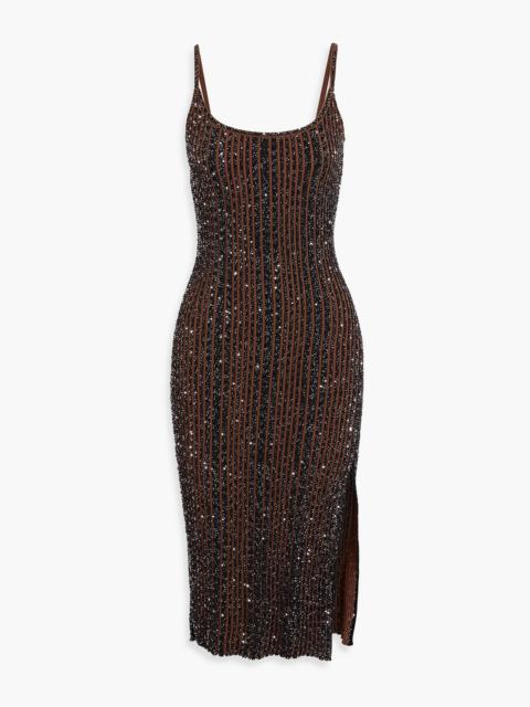 Missoni Sequin-embellished ribbed-knit dress
