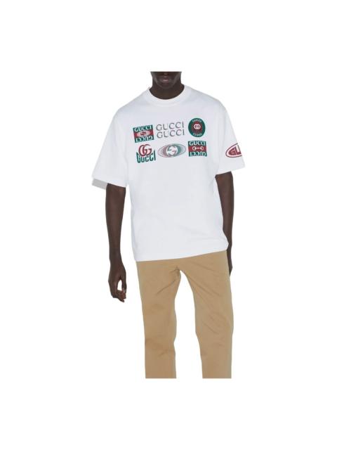 GUCCI Gucci Print Cotton Jersey T-shirt 'White' 784361-XJGQY-9074