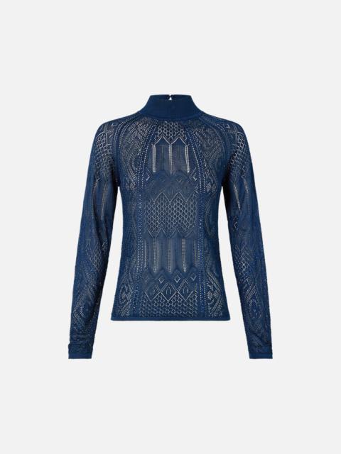 CAMILLA PANELLED POINTELLE KNIT TOP