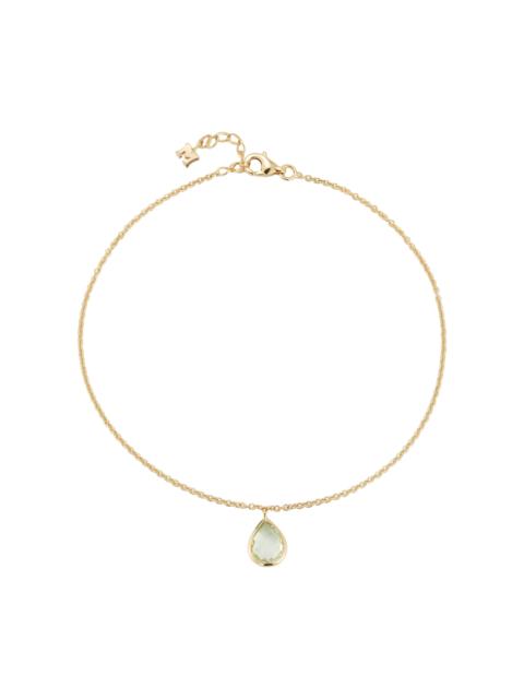 MATEO 14K Yellow Gold Amethyst Anklet green