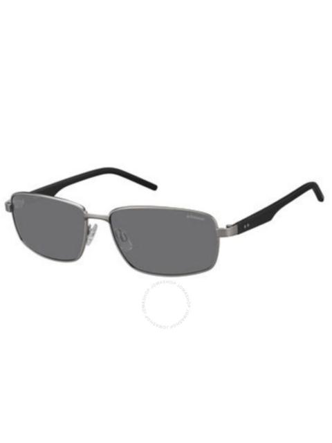 Polaroid - Polaroid Polarized Grey Rectangular Men's Sunglasses PLD 2041/S 0FAE/Y2 59