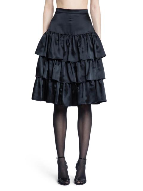 Valentino Satin-Ruffle-Skirt