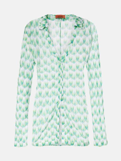 Missoni Sequined scalloped blouse