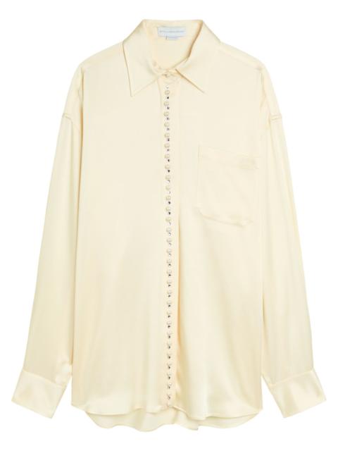Stella McCartney Stella Mccartney Faux Pearl-embellished Satin Shirt