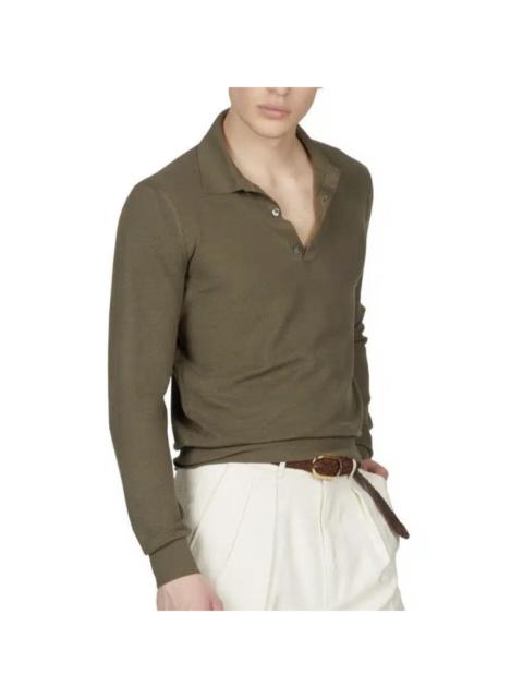 TOM FORD Tom Ford Long Sleeve Polo in Small