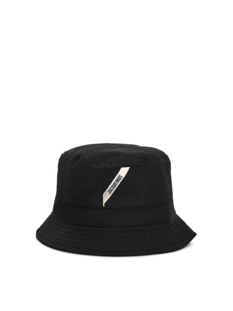 JACQUEMUS Ovalie Logo Bucket Hat in Black