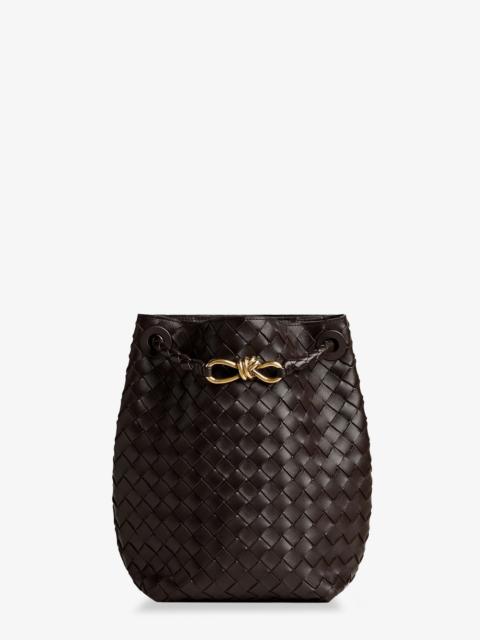 Bottega Veneta Bottega Veneta Andiamo Bucket Leather Crossbody Bag With Intrecciato Pattern