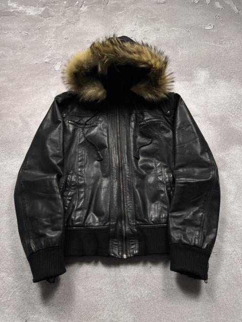 Other Designers Vintage - Y2K LGB IfSixWasNine 14th Addiction Style Leather Fur Jacket