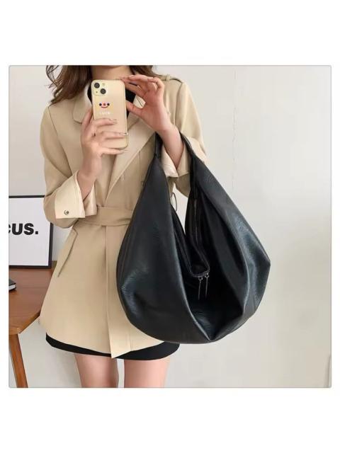 Black Casual PU Leather Shoulder Bag