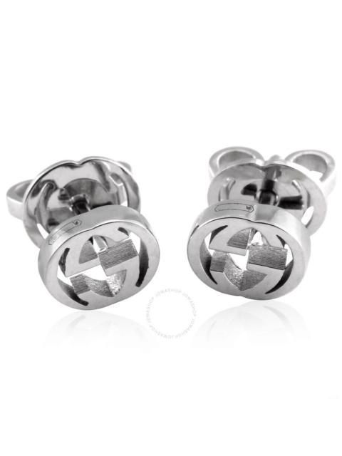 GUCCI Gucci Interlocking G 18ct White Gold Stud Earrings