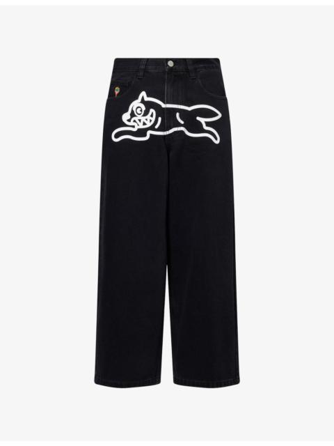 ICECREAM Running Dog Triple Scoop Wide-Leg Denim-Blend Jeans
