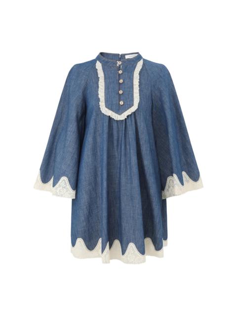 Zimmermann Awaken Denim Mini Dress
