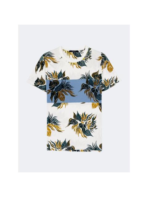Louis Vuitton S/S 2018 Printed Blosom Stripe Insert T-Shirt