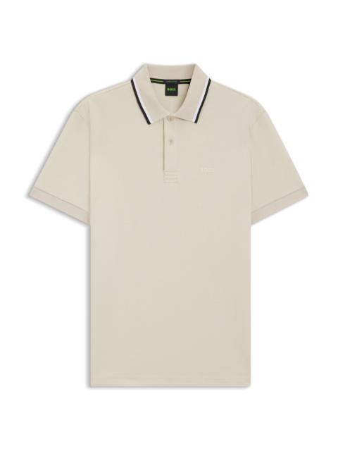BOSS PADDY SLIM-FIT POLO SHIRT IN INTERLOCK COTTON