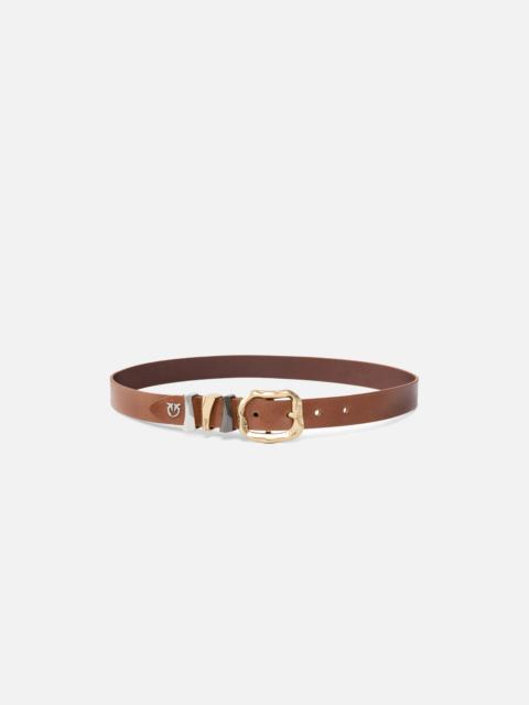 PINKO 2-CM BELT WITH LOVE BIRDS LOGO