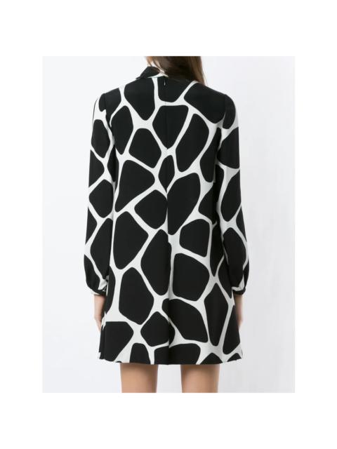 Valentino Valentino Garavani Giraffe Print Silk Mini Dress