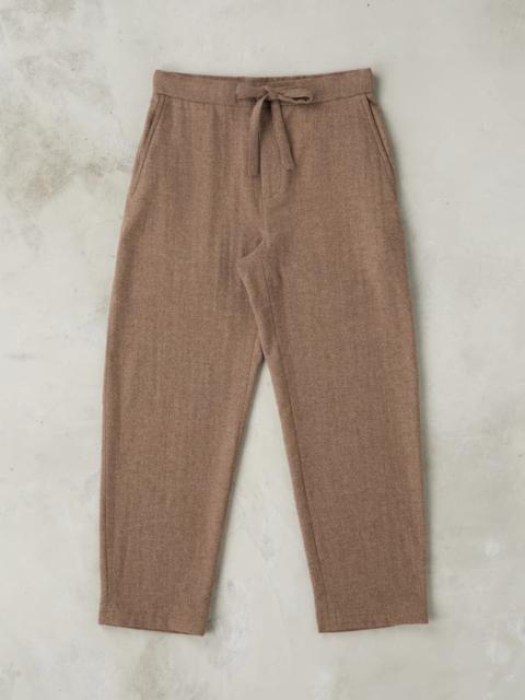 DE BONNE FACTURE Washed Yak Wool Lounge Trouser - Undyed Taupe