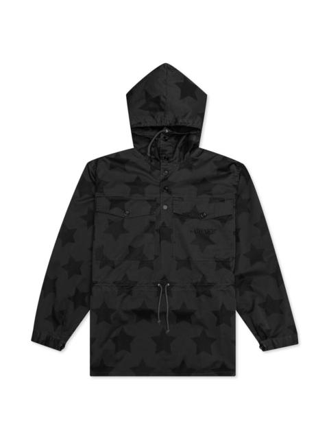 AWAKE NY AWAKE STAR PRINTED ANORAK - CHARCOAL/BLACK