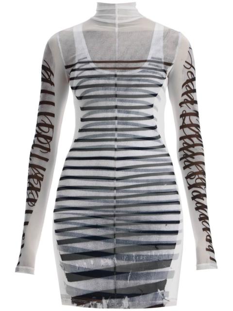 Jean Paul Gaultier DOUBLE-LAYERED MINI DRESS WITH MARINIÈRE