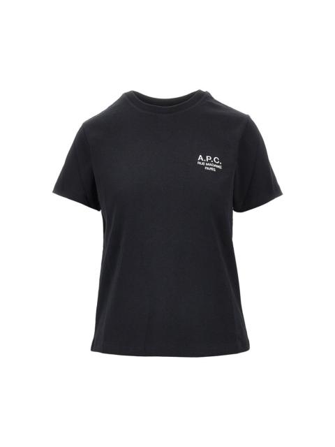 A.P.C. A.P.C. Jersey T-Shirt with Logo Embroidery Black