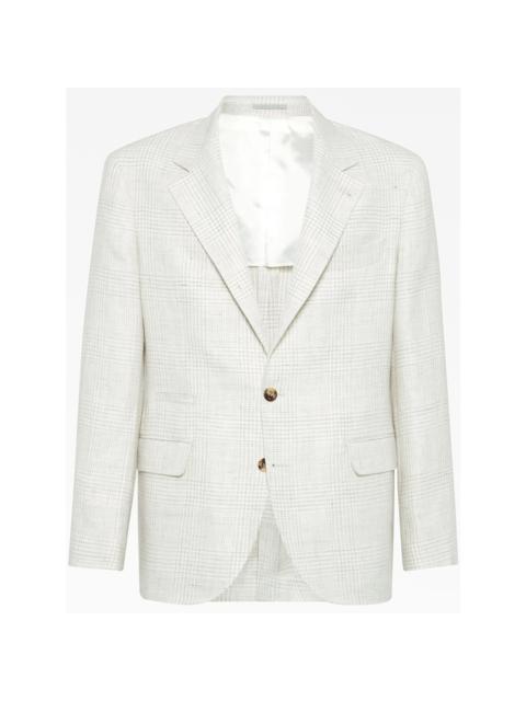 Brunello Cucinelli Brunello Cucinelli Ivory Linen Wool Blend Blazer