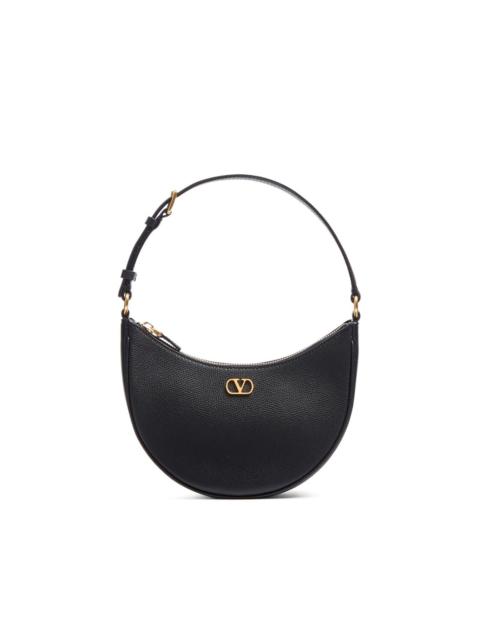 Valentino VALENTINO GARAVANI Mini $1100 Black Grainy Leather Hobo Bag