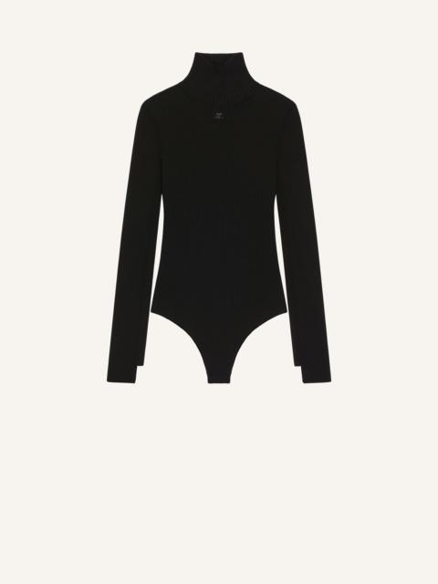 courrèges MOCKNECK RIB BODYSUIT