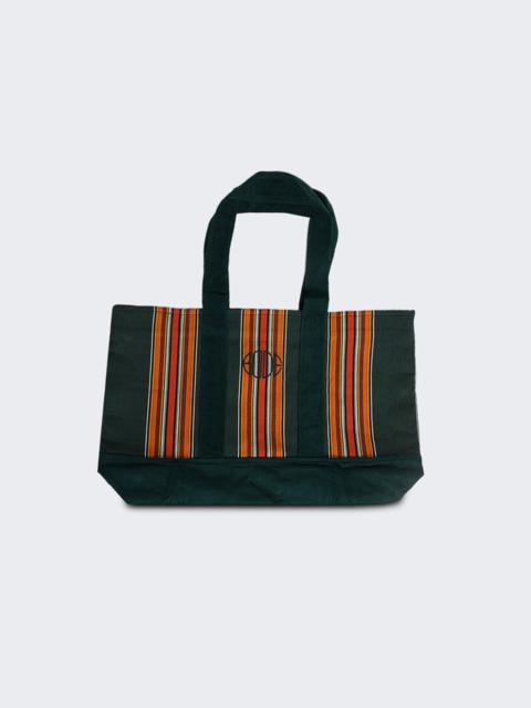BODE Parakeet Stripe Tote Bag Green Multicolor