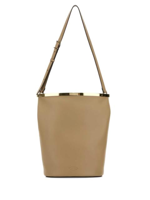 Tod's Tod's Women Beige Leather Magenta Bucket Bag