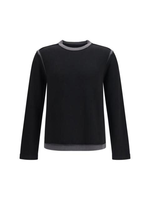 MM6 Maison Margiela Mm6 Wool Crew-neck Sweater Black-Dark Grey