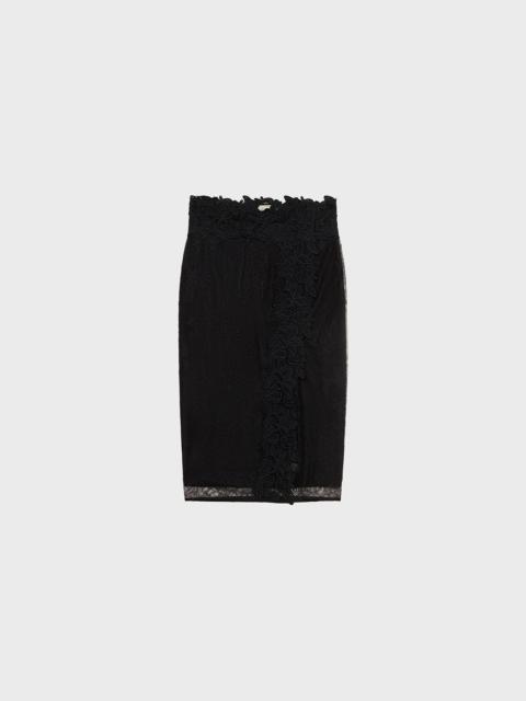 Blumarine CHANTILLY LACE SKIRT WITH MACRAMÉ