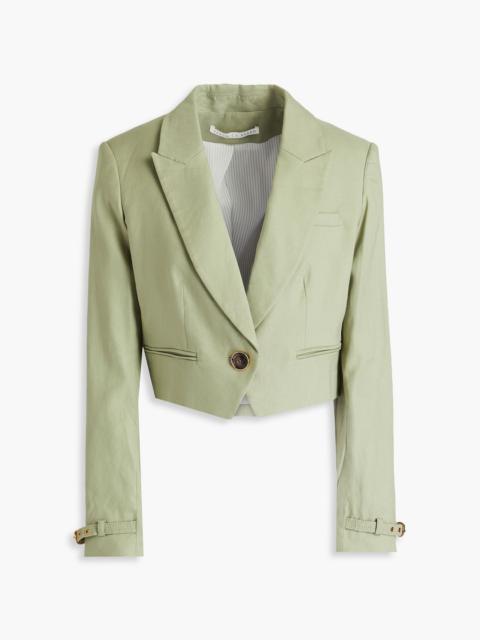 VERONICA BEARD Girard cropped linen-blend blazer