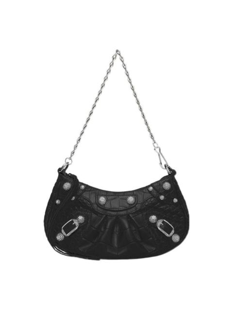 BALENCIAGA (WMNS) Balenciaga Le Cagole Mini Bag With Chain Crocodile Embossed 'Black' 69581423EJY1000