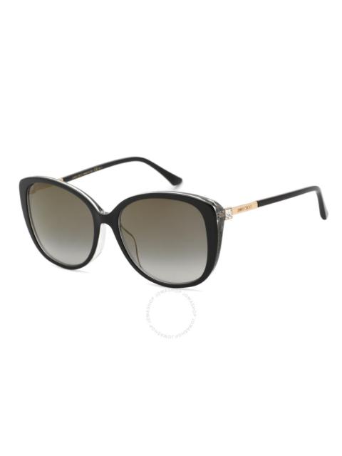 Jimmy Choo Grey Gradient Cat Eye Ladies Sunglasses ALY/F/S 0AE2/FQ 57