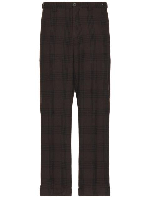 BEAMS PLUS Ivy Trousers Wide Recycle Wool Plaid