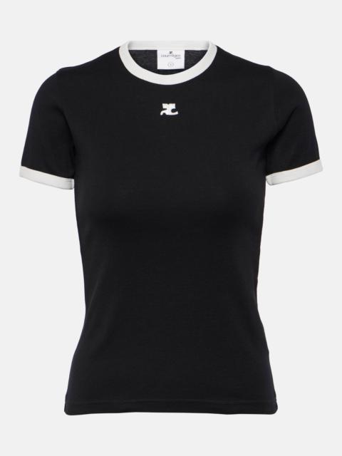 courrèges Logo cotton jersey T-shirt