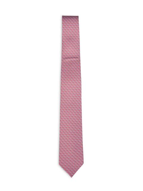 FERRAGAMO Ferragamo Men Red Gancini Silk Twill Cerchio Tie