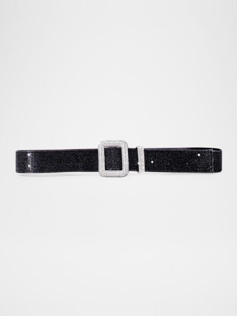 BENEDETTA BRUZZICHES Venus Rhinestone Mesh Belt