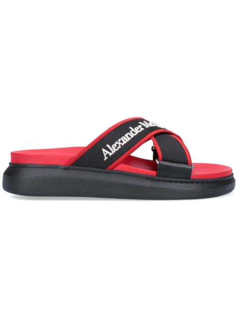 Alexander McQueen Alexander McQueen Oversized Hybrid Slide Red Black
