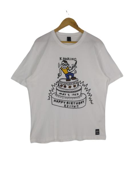 Other Designers Vintage - Vintage Keith Haring T-Shirt Happy Birthday Keith Tee