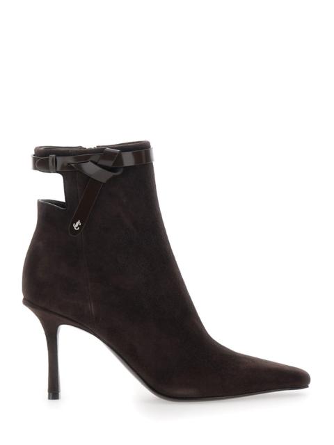 JIMMY CHOO Jimmy Choo Women 'Camie' Brown Ankle Boots With Knot Detail In Suede Woman