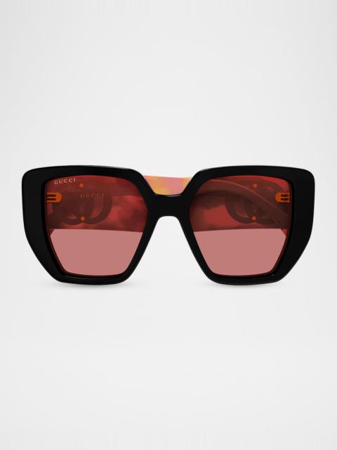 GUCCI 54mm Acetate Square Sunglasses