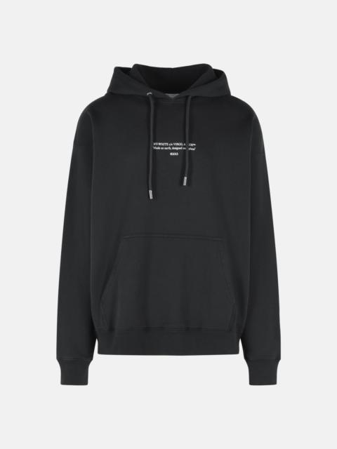 Off-White 'STATEMENT' BLACK COTTON SWEATSHIRT
