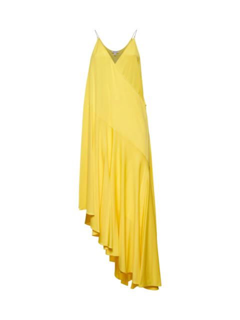 Alaïa Yellow matte jersey slip dress