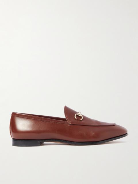 GUCCI Jordaan Horsebit-detailed Leather Loafers
