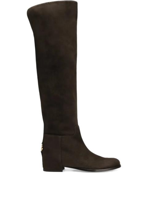 Dolce & Gabbana Dolce & Gabbana Women Suede Boots With Logo