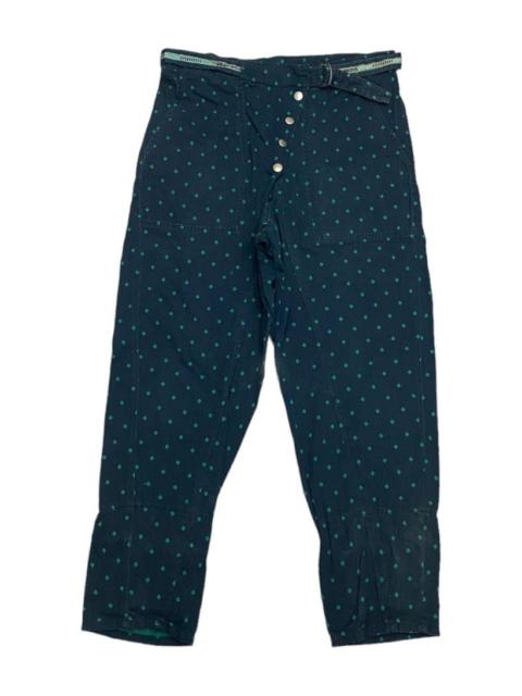 Other Designers Issey Miyake - ISSEY MINYAKE FRAPBOIS DROP CROTCH POLKADOT CROPPED PANT