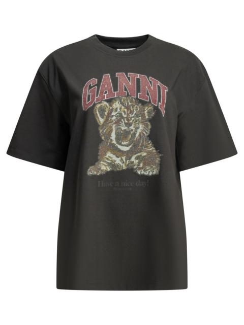 GANNI Ganni Baby Tiger Crewneck T-shirt