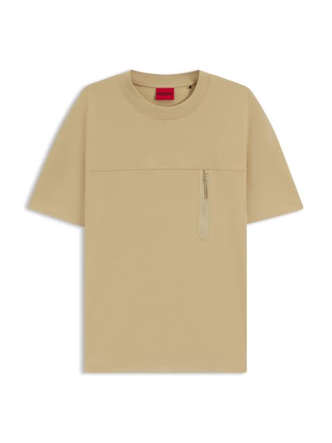 HUGO T-SHIRT WITH DECORATIVE REFLECTIVE DETAILS