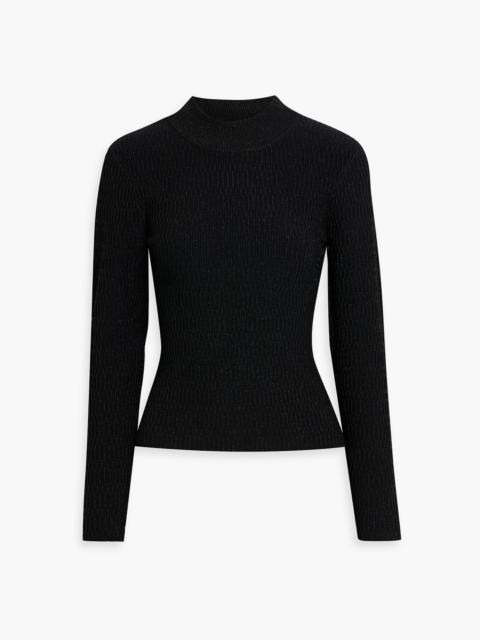 VERONICA BEARD Dahlia metallic ribbed-knit sweater